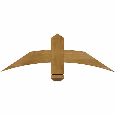 Ekena Millwork Bellingham Rough Sawn Timber Gable Bracket, Western Red Cedar, 36"W x 12"H x 4"D x 4"F, 8/12 Pitch GBW036X12X0404BEL00RWR